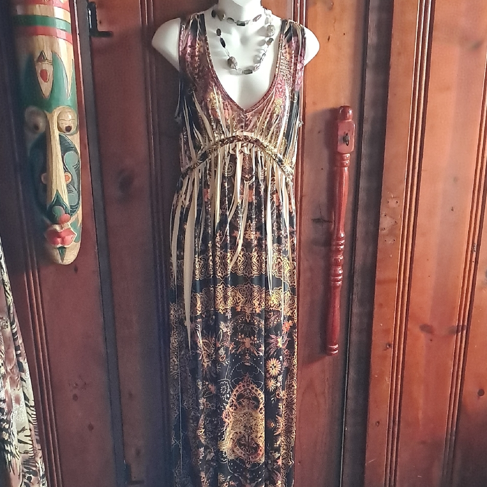 ONE WORLD Vibrant Bohemian Maxi Dress
